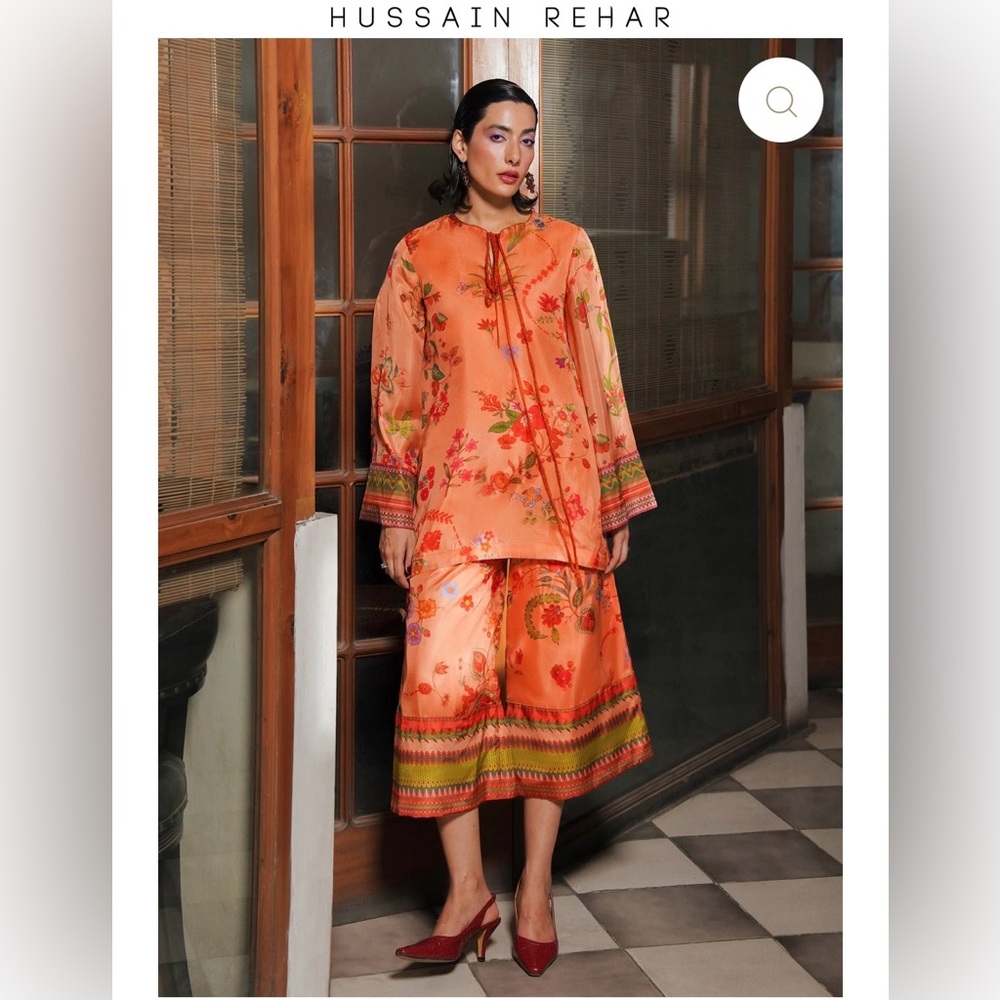 Hussian Rehar Payday Silk Printed Stitched 2-Piece Suit-Fiona
